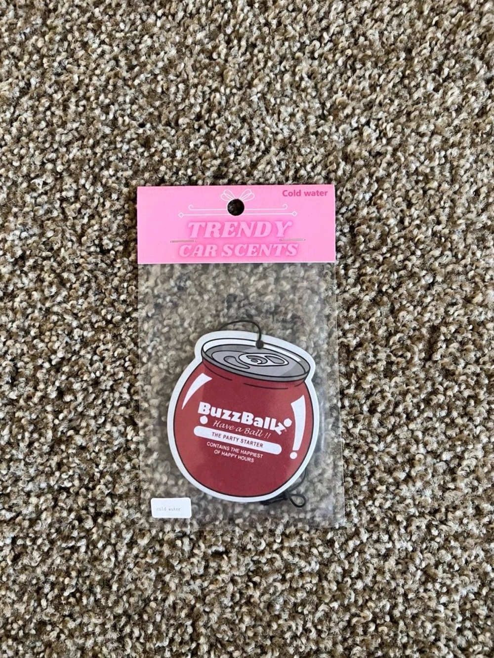 ❤️ BuzzBallz Car Air Freshener – Cold Water Scent | Car Accessory 🚗✨